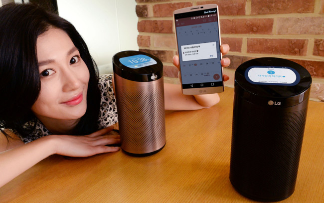 SmartThinQ is the brain connected home of LG, it is manifested in the form of cylinder