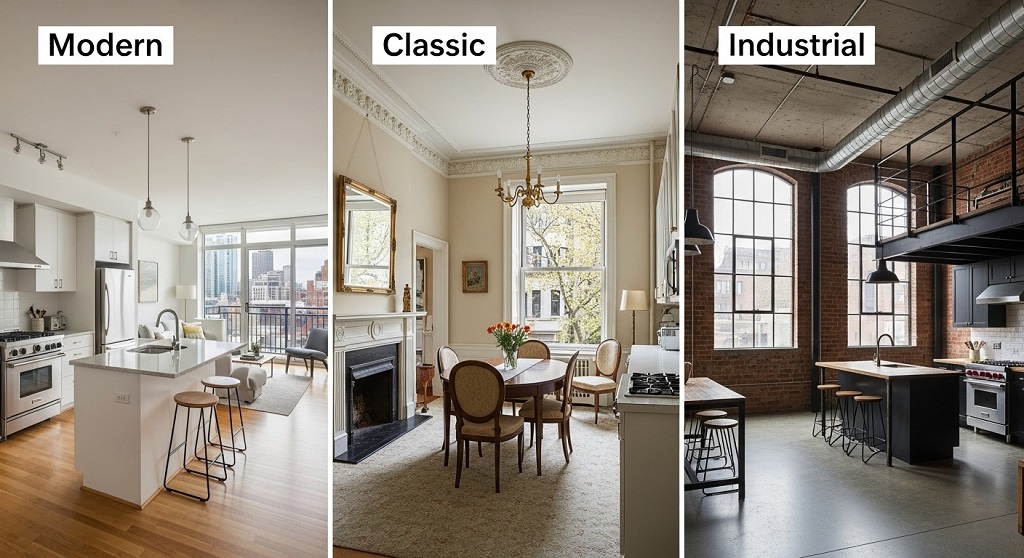 Floor plan layout of a 3 bedroom apartment